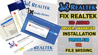 How to Fix Realtek Hd Audio Manager Install Problem । Realtek Installation Problem । Realtek [upl. by Notsniw]