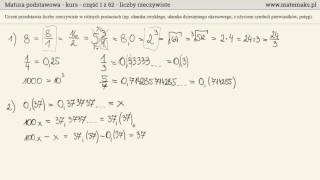 Matura podstawowa  kurs  część 1 z 62  liczby rzeczywiste [upl. by Yerbua937]
