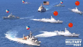 War Breaks Out Philippines Navy Expels 8 Chinese Warships at Sabina Shoal West Philippine Sea [upl. by Aserehtairam932]