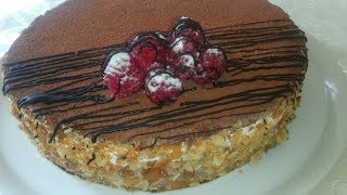 طورطة بلاموس الشوكولاتة والبراليني  Tarte au praliné et mousse au chocolat [upl. by East359]