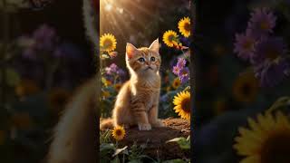 Cute cat n butterfly catlover cat butterfly animals shortvideo shortfeed [upl. by Yknarf585]