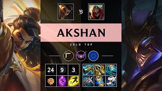 Akshan Top vs Zed Triple Kill Unstoppable  EUW Master Patch 1423 [upl. by Roxi]