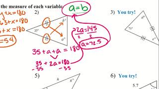 45 Notes Isosceles and Equilateral Triangles [upl. by Yelmene514]