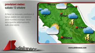 Il meteo di domani 13 ottobre [upl. by Enimrac565]