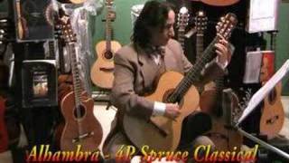 Guitarsonlinecomau  Alhambra 4P Spruce Classical Guitar [upl. by Adnah]