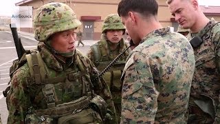 US Marines Japan SelfDefense Force Conduct FireSupport Exercises [upl. by Medarda]