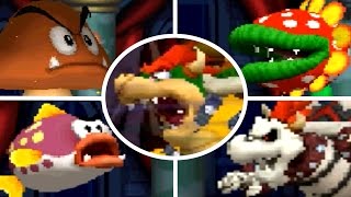 New Super Mario Bros DS  All Castle Bosses [upl. by Patrica]