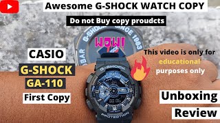 CASIO G shock GA110 FIRST COPY  G shock copy unboxing and review  Ultimate G shock master copy [upl. by Hirst]