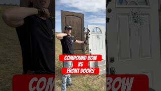 70 lb Compound Bow vs a Solid Wood Door and a Steel Exterior Door [upl. by Kcorb]