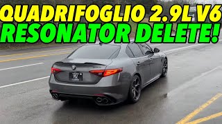 2023 Alfa Romeo Quadrifoglio 29L V6 w RESONATOR DELETE [upl. by Cohbert]