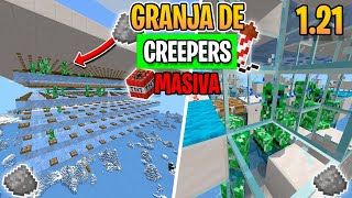 Granja de CreepersPólvora Facil y Masiva Para Minecraft Bedrock 121 PEXBOXPS4SwtichW10 [upl. by Yesdnyl]