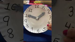 DIY paper plate clock for kids youtubeshorts diycrafts mrsdiy [upl. by Margaretha945]