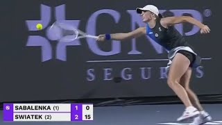 DRAMA UNFOLDS 🇵🇱 SWIATEK VS SABALENKA IN INTENSE WTA FINALS SEMIFINAL [upl. by Brynne]