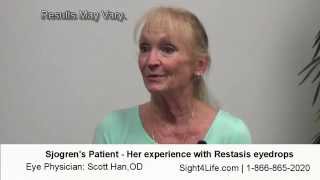 Sjogrens patient talks about how Restasis helped her dry eyes [upl. by Darooge]