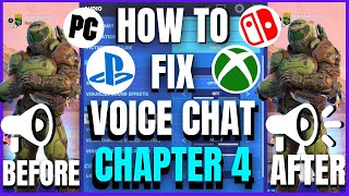 1 How To Fix Fortnite Game Chat In CHAPTER 4 XBOX PS4 PC 2023 Fortnite Voice Chat FIXED [upl. by Haet]