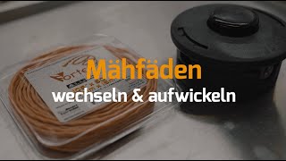 Mähfäden für Motorsensen oder Trimmer wechseln amp aufwickeln [upl. by Notnirt]