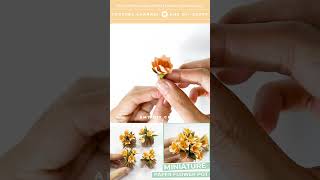 How to Make Miniature Paper Flowers  Small Paper flower bouquet [upl. by Ebarta529]