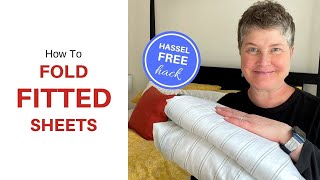 How To Fold Fitted Sheets the Easy Way  Hassle Free Hack [upl. by Naitsirk227]