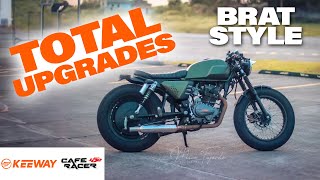 KEEWAY CAFERACER 152  BRAT STYLE  CAFE RACER  UPGRADES AND CUSTOMIZATION [upl. by Eislehc849]