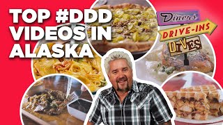 Top 5 DDD Videos in Alaska with Guy Fieri  Diners DriveIns and Dives  Food Network [upl. by Nightingale]