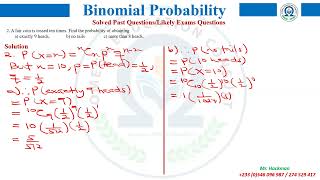 BINOMIAL PROBABILITY Lesson 3 [upl. by Suravat111]