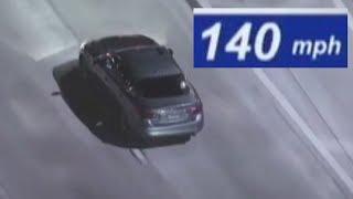 Police chase driver on LA freeways [upl. by Anton]