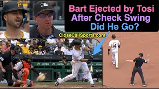 E55  Joey Bart Ejected Arguing Alex Tosis Check Swing Strike Call Following Groundout to 1st Base [upl. by Laris791]