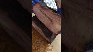 Gorgeous brisket 😍 bbq brisket fire food beef smoke outdoorcooking california [upl. by Aicercal787]