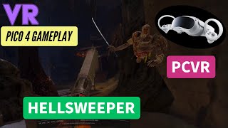 Virtual reality Gaming Hellsweeper vr Pico 4 using PICO CONNECT on PCVR any good [upl. by Denver]