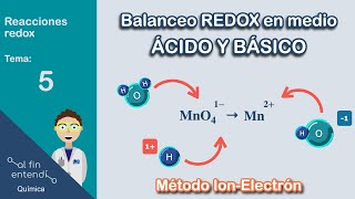 Balancear reacciones REDOX Parte 3 ¿Cómo balancear en medio ÁCIDO amp BÁSICO [upl. by Nerret]