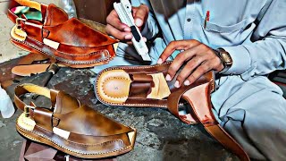 Making HANDMADE financially Affordable traditional Embossed Cordovan Leather Shoes With Simple Tools [upl. by Mathur]