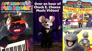 Over 1 Hour of Chuck E Cheese Music Videos for Kids  Afternoon Fun Break [upl. by Gnohp]