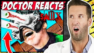 ER Doctor REACTS to Unbeatable Saw X Traps [upl. by Gibb]