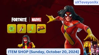 Fortnite Item Shop SpiderWoman has arrived Sunday October 20 2024 [upl. by Hadihahs]