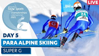 Lillehammer 2021  Para Alpine  Super Combined  Super G mw  WPSS Championships [upl. by Carma585]