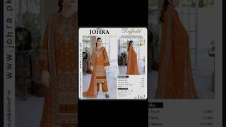 JOHRA DAFFODIL EMBROIDERED STAPLE VISCOSE WITH EMBROIDERED CHIFFON DUPATTA johrawinter [upl. by Schenck]