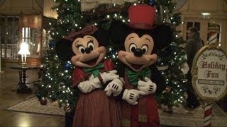 Mickey and Minnie Christmas Meet amp Greet at Disneys Yacht Club Resort Walt Disney World [upl. by Pfister]