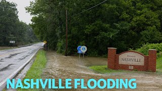 Scenes and footage from the Nashville Illinois dam flood [upl. by Butterfield766]