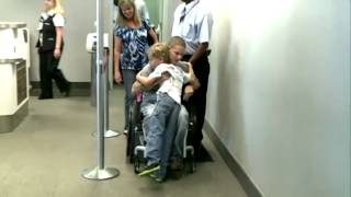 Injured soldier reunited with family [upl. by Maryanna693]