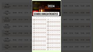 İSTANBUL RAMAZAN İMSAKİYESİ 2024 [upl. by Durston]