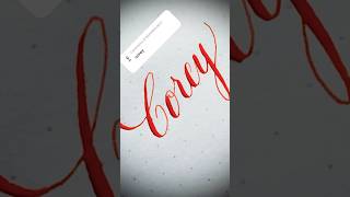 Copperplate e tutorial how I write your name corey [upl. by Dielu]