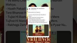 Mahiyaa Lyric Captions  Parth Samathaan Niti Taylor  Sameer Khan  Sunny Vik parthians [upl. by Ashley]