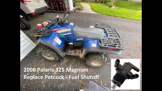 DIY  2000 Polaris Magnum 325 Petcock 3 way valve Replacement review atv polaris fixed outdoors [upl. by Kong]