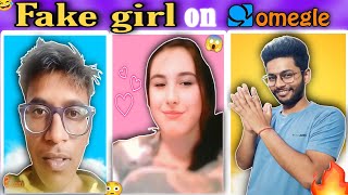 Fake Girl Prank On Omegle😂  Never Miss With Indian  FUNNY😂 [upl. by Aropizt645]