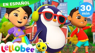 El baile del Pingüino  Lellobee en Español Latino  Canciones Infantiles [upl. by Einahpts738]