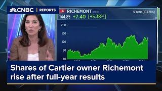 Shares of Cartier owner Richemont rise after fullyear results [upl. by Leirbma]