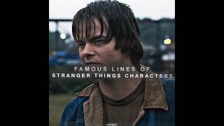 Famous lines of Stranger Things characters Part8 🌟  Goth  Sidewalks and Skeletons 🎵  ST Edit [upl. by Essie]