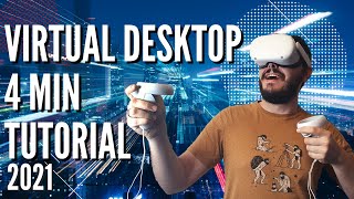 Quest 2 and Quest 3 Virtual Desktop Tutorial and Setup in Less Than 5 Minutes  Play Wireless PC VR [upl. by Thisbe638]