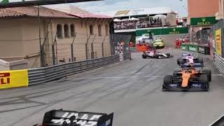 Monaco 2019 spin after safety car blocking the track [upl. by Myrilla]