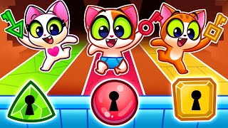 ✨ Escape Room Challenge 🗝️🟧🟨🟪 Funny Kids Cartoons byPurrfect Kids Songs 🎵 [upl. by Leahcimluap399]